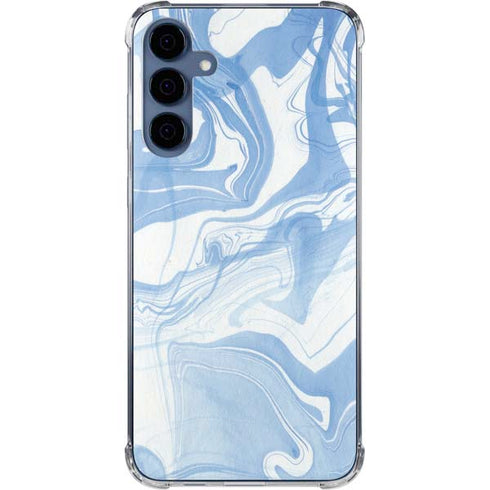 Blue Marbling Galaxy A35 5G Clear Case